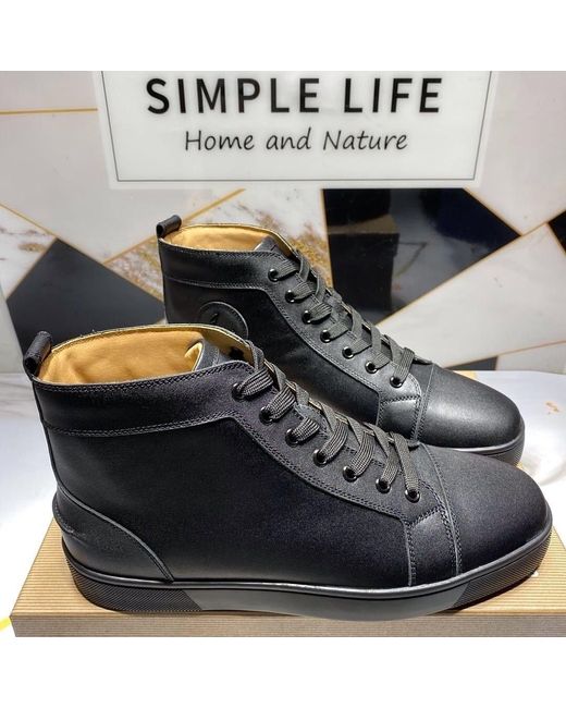 Christian Louboutin Black Louis High Top Sneakers for men