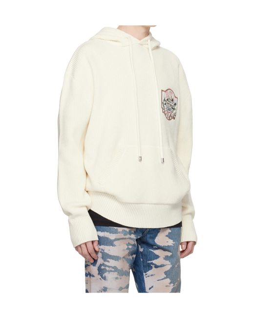 Amiri White Chateau Sketch Long-Sleeved Hoodie for men
