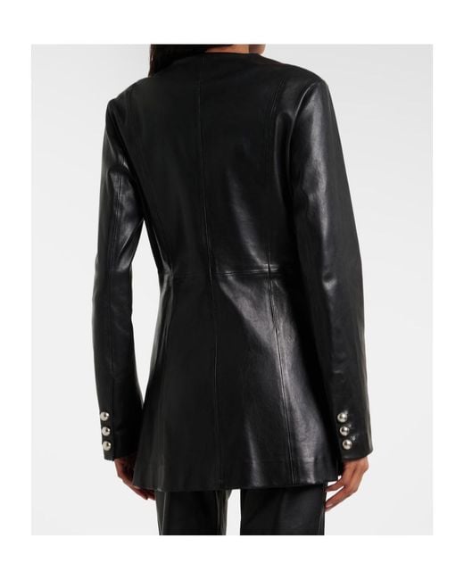 Nour Hammour Black Parlor Leather Jacket