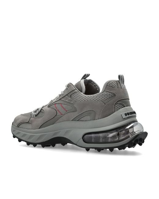 DSquared² Gray Lace-Up Bubble Sneakers for men