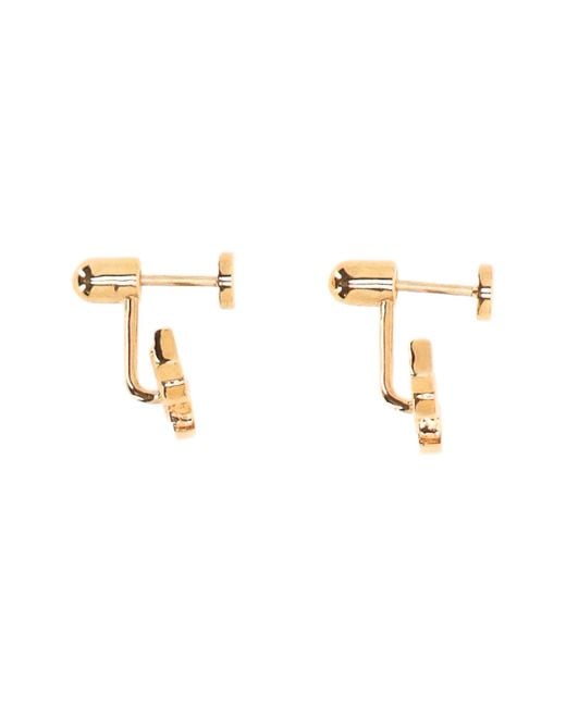Chloé Metallic Letter Pattern Earrings