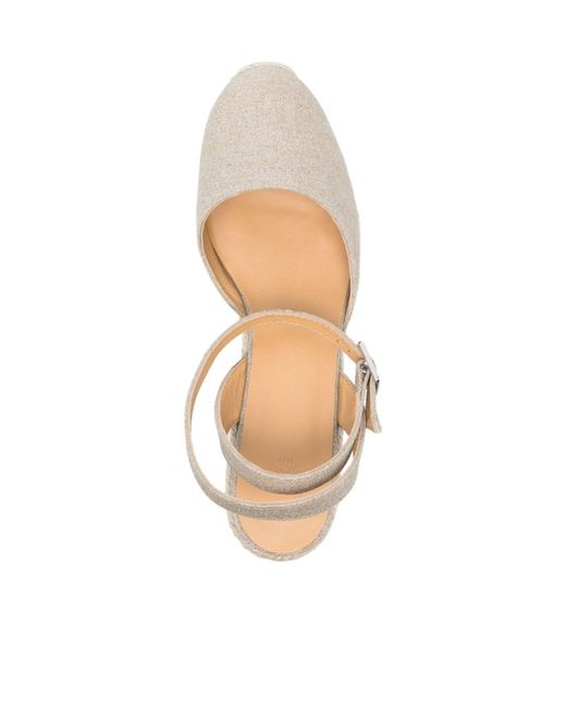 Castaner Natural Round-Toe Wedge Heels