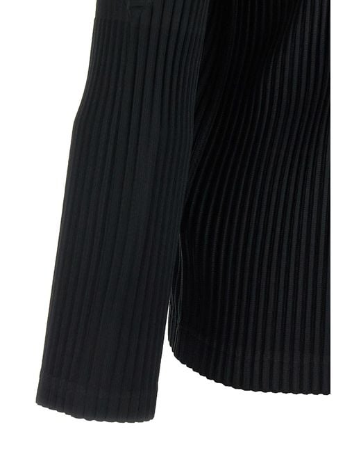 Homme Plissé Issey Miyake Black Homme Plissé Issey Miyake Long-Sleeved Crewneck Jumper for men