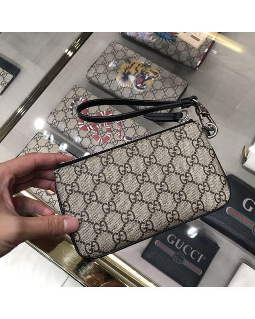 Gucci White Tiger Head Printed Wallet for men