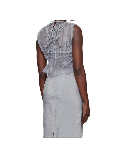 CECILIE BAHNSEN Gray Uphi Top
