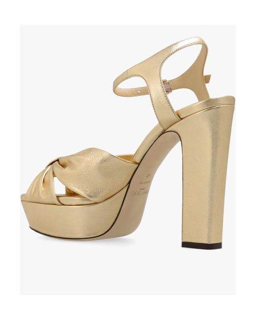 Jimmy Choo Metallic Heloise Platform Sandals