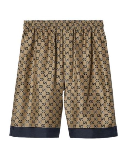 Gucci Multicolor All-Over Logo Shorts for men