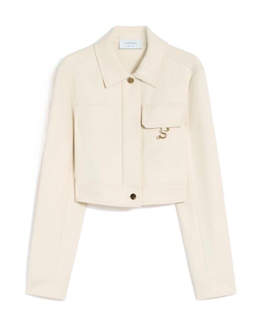 Sportmax Natural Long-Sleeved Casual Jacket