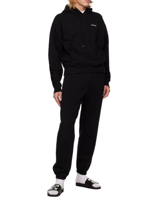 Off-White c/o Virgil Abloh Black Caravaggio Print Hooded Sweatshirt for men