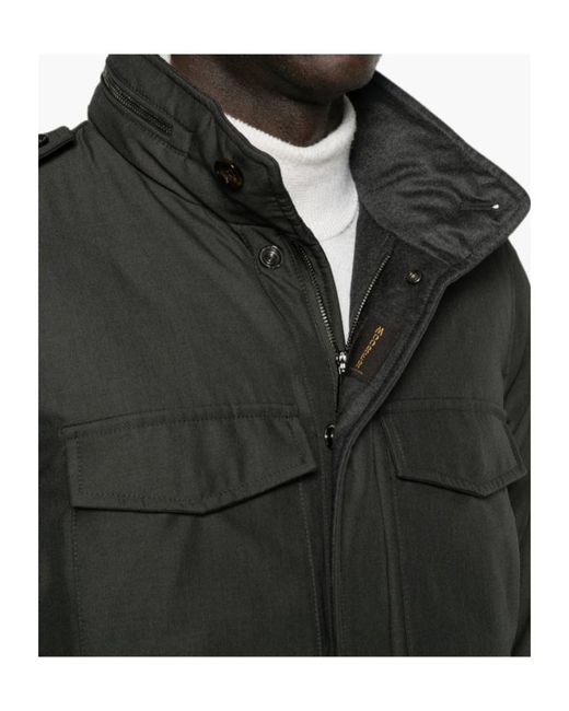 Moorer Black Long-Sleeved Down Jacket for men