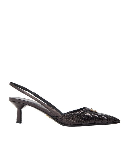 Prada Black Profile Keeps Slingbacks