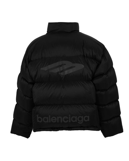 Balenciaga Black Bal Ski Short Puffer Jacket for men