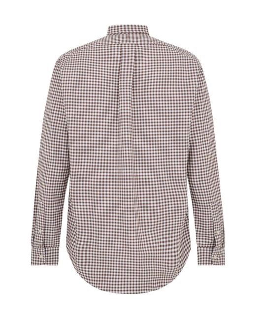 Polo Ralph Lauren Purple Check Long Sleeve Shirt for men