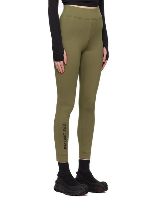 Moncler Green Jersey Leggings