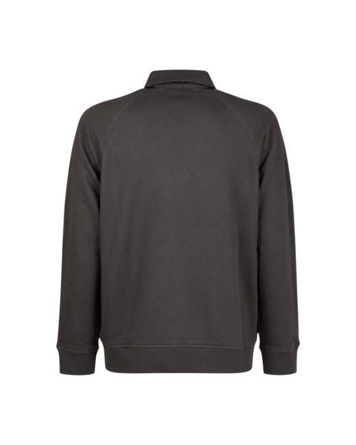 C P Company Black Pure Cotton Zip-Up Jacket for men