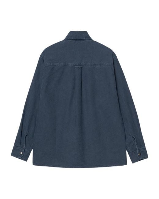 Carhartt Blue Parrish Overshirt Jacket for men