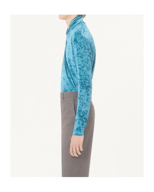 Valentino Blue Long-Sleeved Top for men