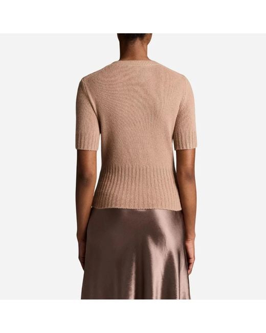Vince Brown Short-Sleeved Sweater