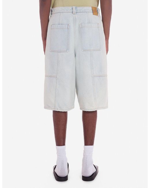 Maison Kitsuné Blue Maison Kitsuné Denim Bermuda Shorts for men