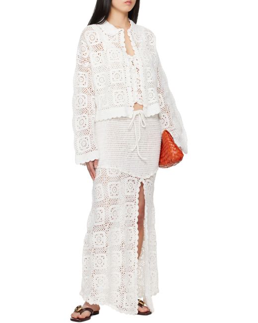 Holzweiler White Rosie Crochet Cardigan