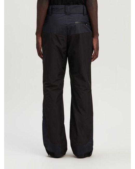 Palm Angels Black Ski Club Logo Patch Padded Ski Bottoms for men
