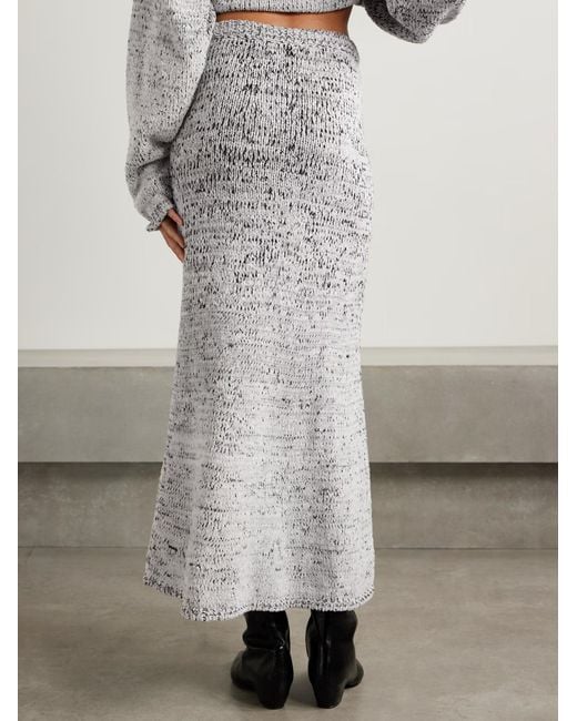 Proenza Schouler Gray Kerry Knitted Midi Skirt