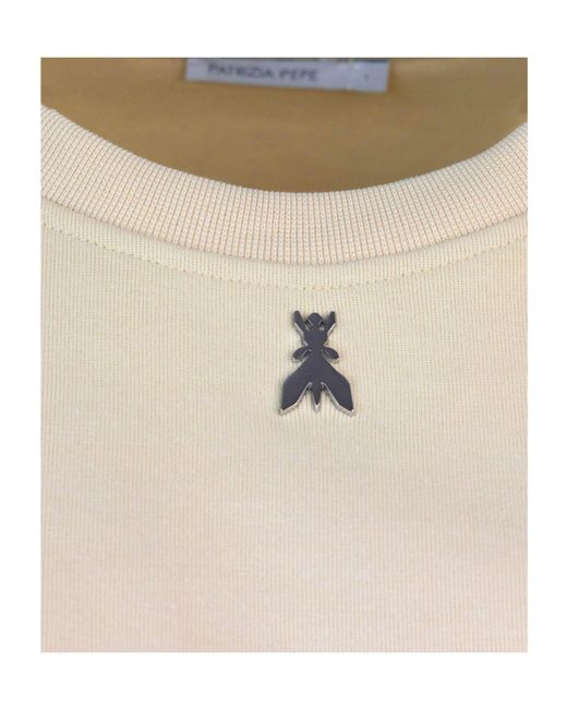 Patrizia Pepe Natural Embossed Logo Hoodie