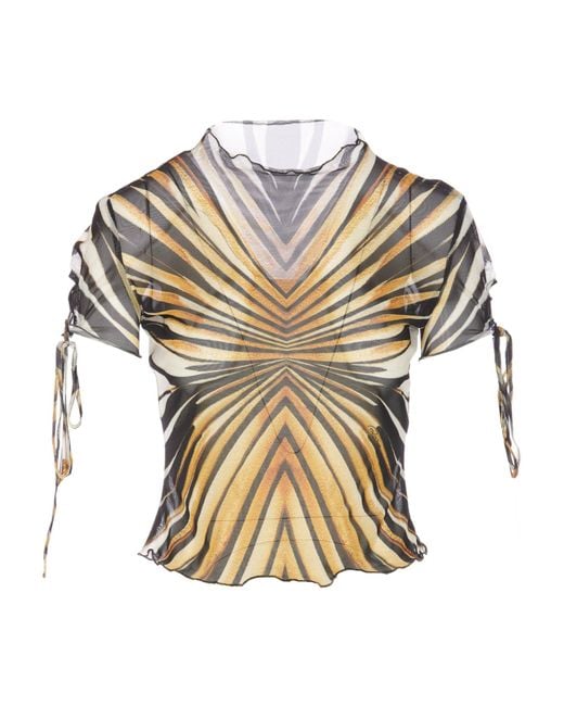 Roberto Cavalli Metallic Ray Of Graphic T-Shirt
