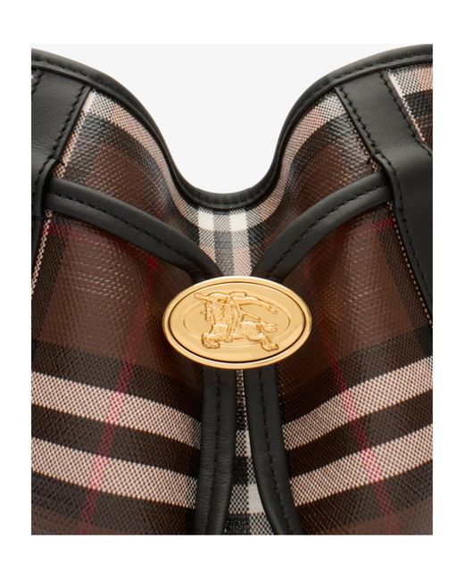 Burberry Black Mini Check Bucket Bag