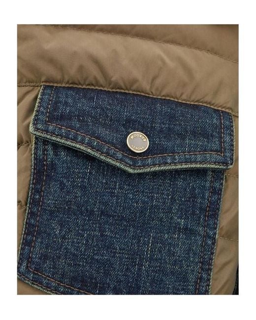 Moorer Blue Crespi-04Y Quilted Jacket for men