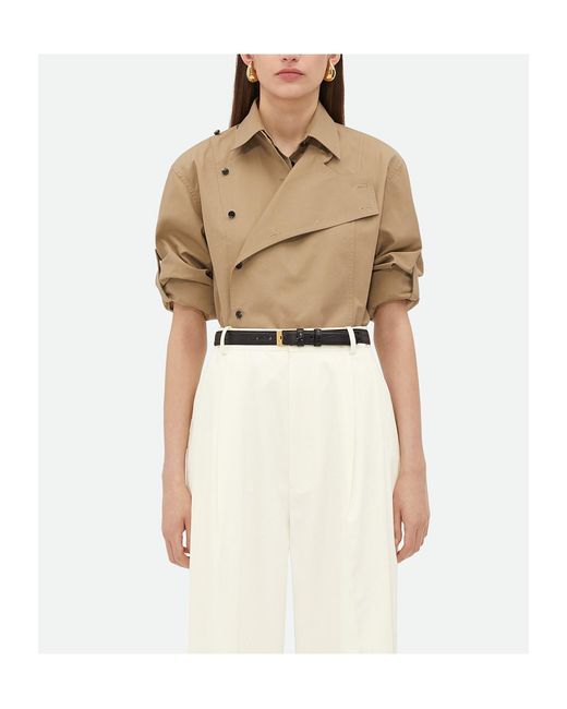 Bottega Veneta Natural Regular Fit Twill Shirt