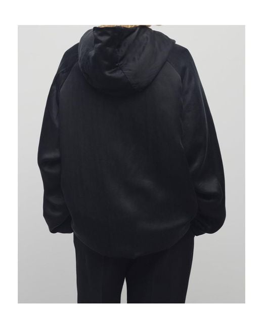 The Row Black Garel Cupro Jacket