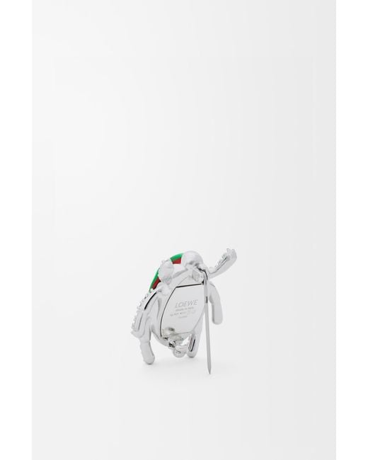 Loewe White Carabeo Brooch
