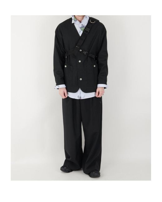 Comme des Garçons Black Zippered Shoulder Bag for men