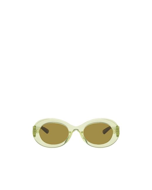 Gucci Yellow Eyewear Oval Frame Sunglasses