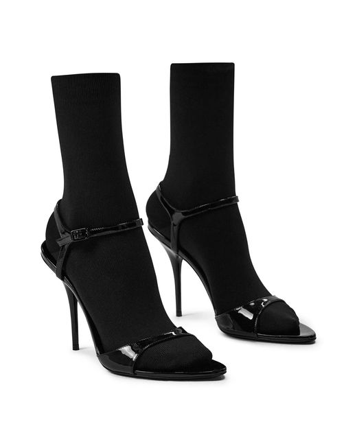 Balenciaga Black Avenue Sock Sandals