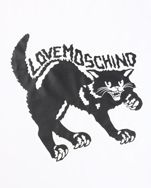 Moschino White Printed T-Shirt for men