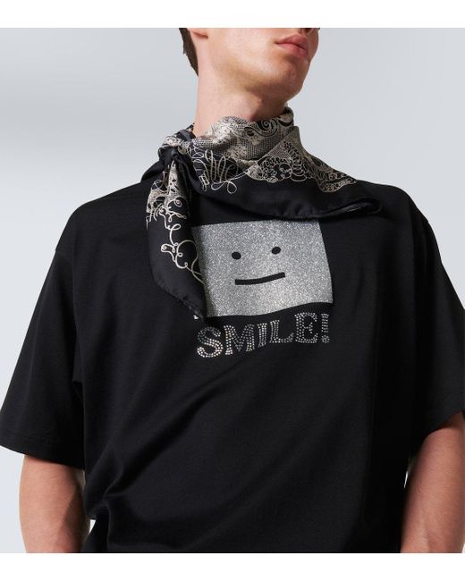 Acne Black Short-Sleeved T-Shirt for men