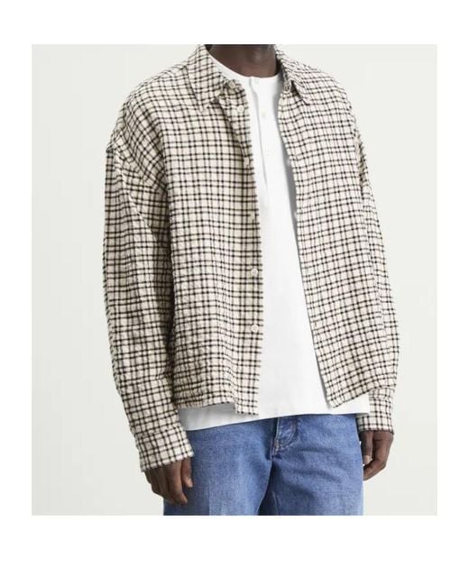 Studio Nicholson Gray Check Shirt for men