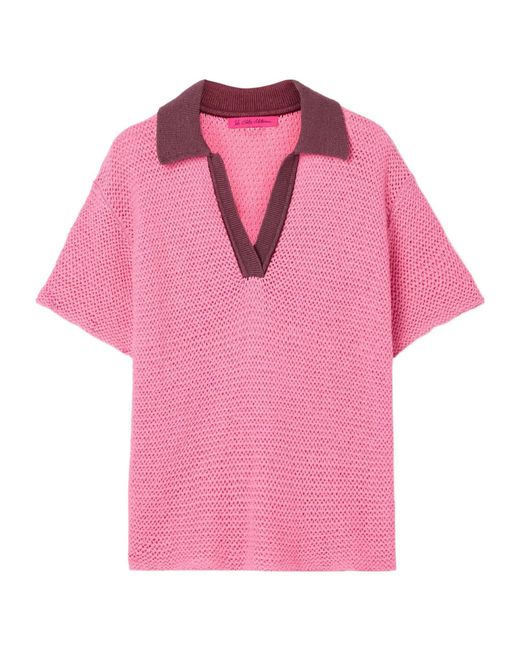 The Elder Statesman Pink Bright Woven Cotton Shirt