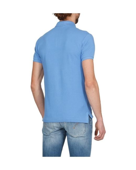 Polo Ralph Lauren Purple Logo Embroidered Short-Sleeved Polo Shirt for men