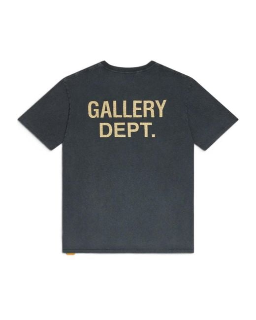 GALLERY DEPT. Black Slogan-Printed Crewneck T-Shirt for men