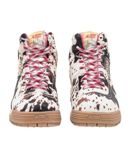Autry Pink Malga Mid Sneakers
