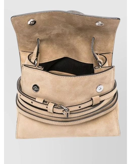 Moschino Natural Belt-Detail Mini Bag