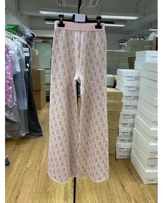 Lanvin Pink Presbyopia Straight Tube Casual Pants