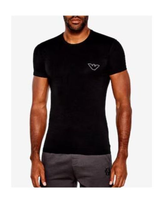 Emporio Armani Black Short Sleeve T-Shirt for men