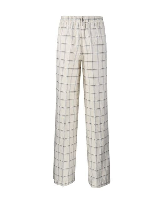 Forte_forte Gray Checked Trousers