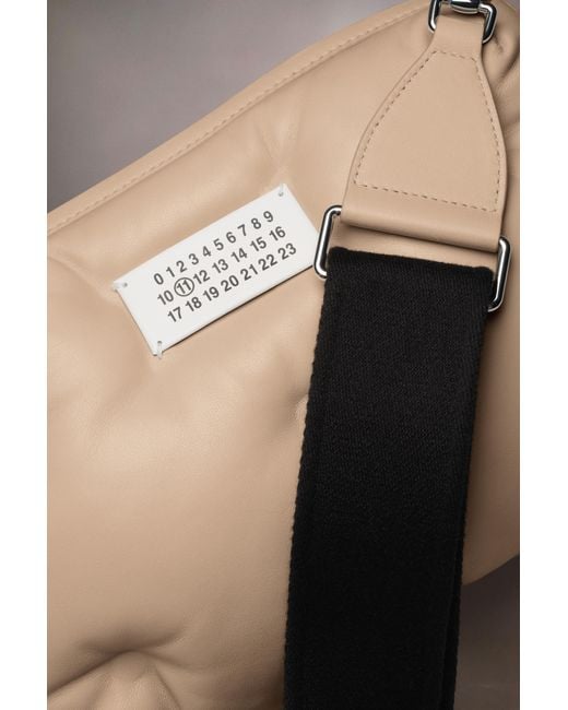 Maison Margiela Natural Glam Slam Leather Shoulder Bag for men