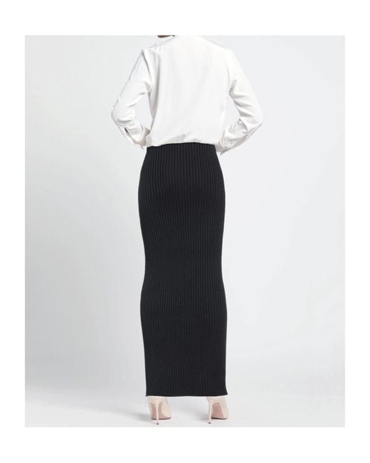 Balenciaga Black Knitted Pencil Skirt