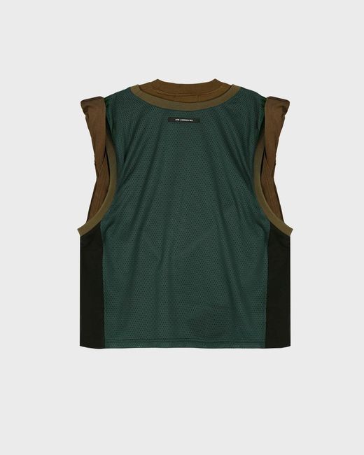 ANDERSSON BELL Green Layered Rolled-Up Basketball Jersey T-Shirt